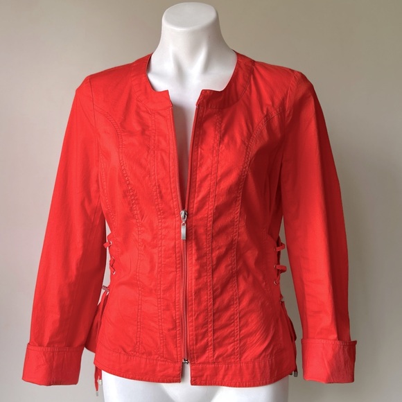 🌼 CONRAD C Collection Vintage Y2k Zip Front Corset Sided Lightweight Jacket, 8 - Picture 3 of 7